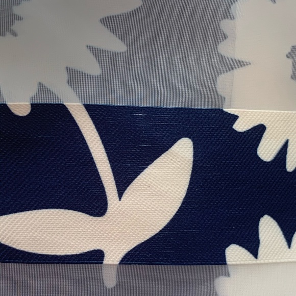 Girl size 4 Navy & White flower tank dress w/ belt underneath tulle formal - Picture 8 of 8